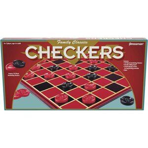 Family Classics Checkers -- Folding Board and Interlocking Checkers by Pressman
